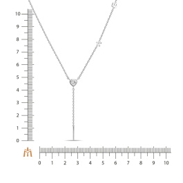 Колье с фианитом