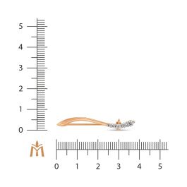 Брошь с фианитами