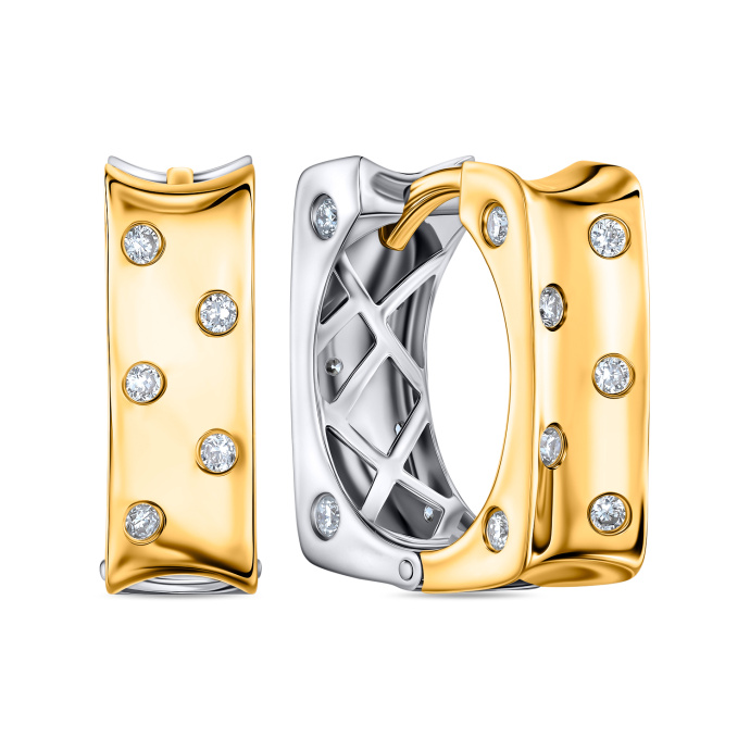 Серьги с бриллиантом - фото 1