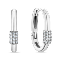 Серьги с фианитами - фото 1