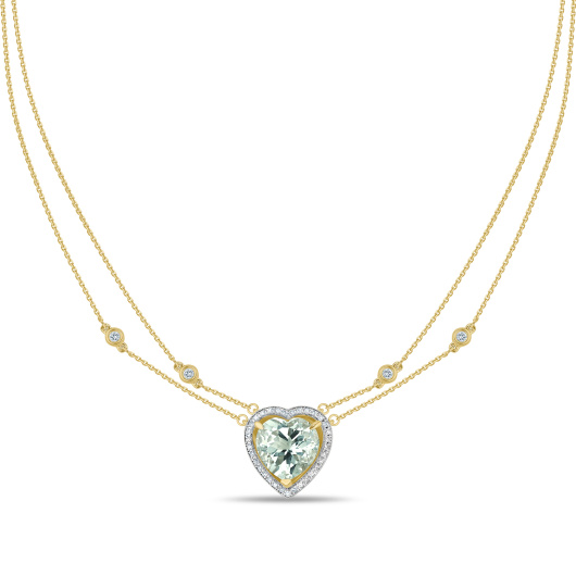 Колье с аметистом и бриллиантами