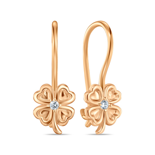 Серьги с фианитами