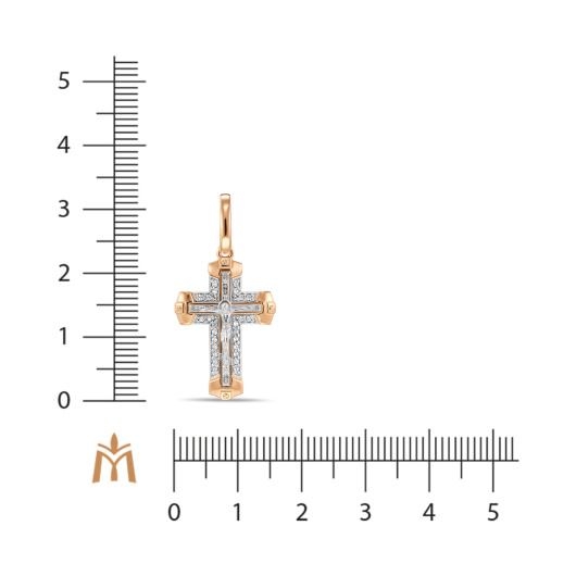 Крест с фианитами