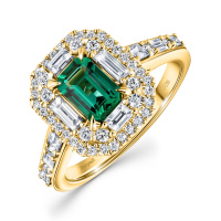 Кольцо с бриллиантами и изумрудом - фото 1 Кольцо с бриллиантами и изумрудом - фото 1