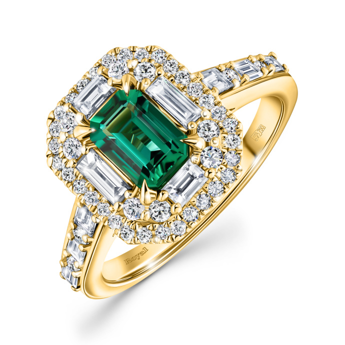 Кольцо с бриллиантами и изумрудом - фото 1 Кольцо с бриллиантами и изумрудом - фото 1