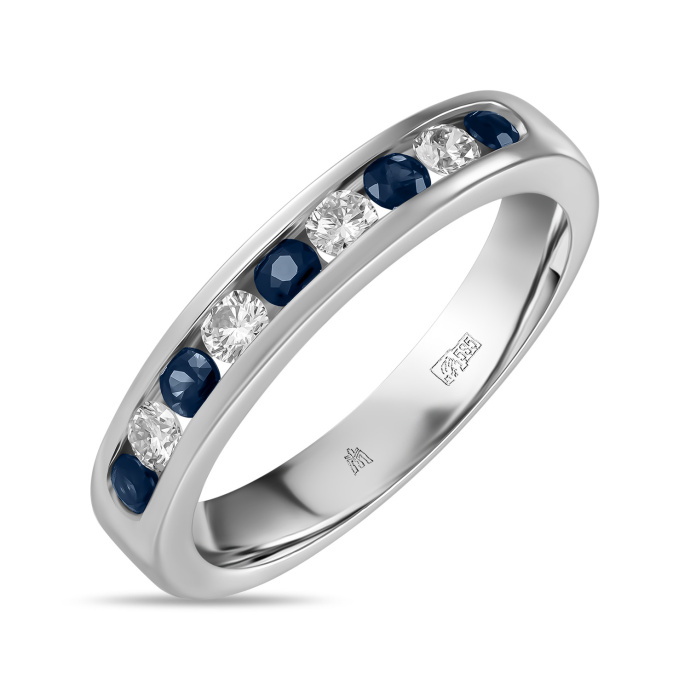 Кольцо с сапфирами и бриллиантами - фото 1 Кольцо с сапфирами и бриллиантами - фото 1