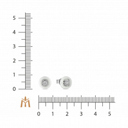 Серьги с керамикой и бриллиантами