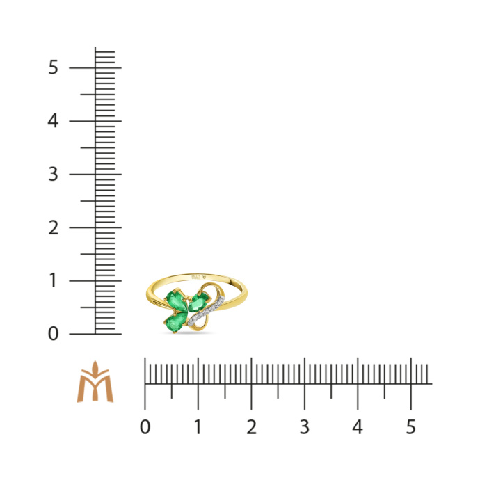 Кольцо с бриллиантами и изумрудами - фото 2 Кольцо с бриллиантами и изумрудами - фото 2