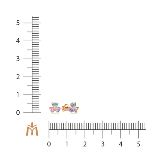 Серьги с фианитами