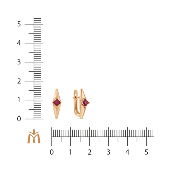 Серьги с рубинами - фото 2