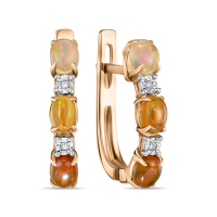 Серьги с бриллиантами и опалами - фото 1