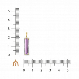 Подвеска с аметистом и бриллиантами