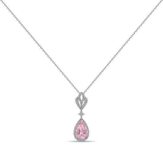 Колье с бриллиантами и морганитом