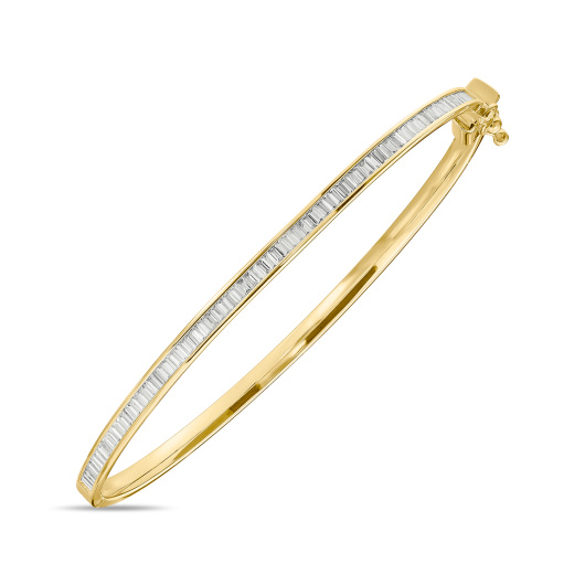 Браслет жесткий с фианитами