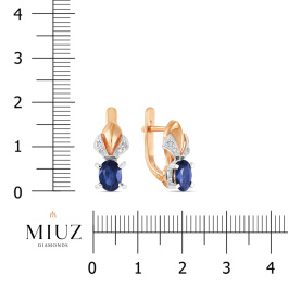 Серьги с сапфирами и бриллиантами