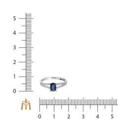 Кольцо с сапфиром и бриллиантами