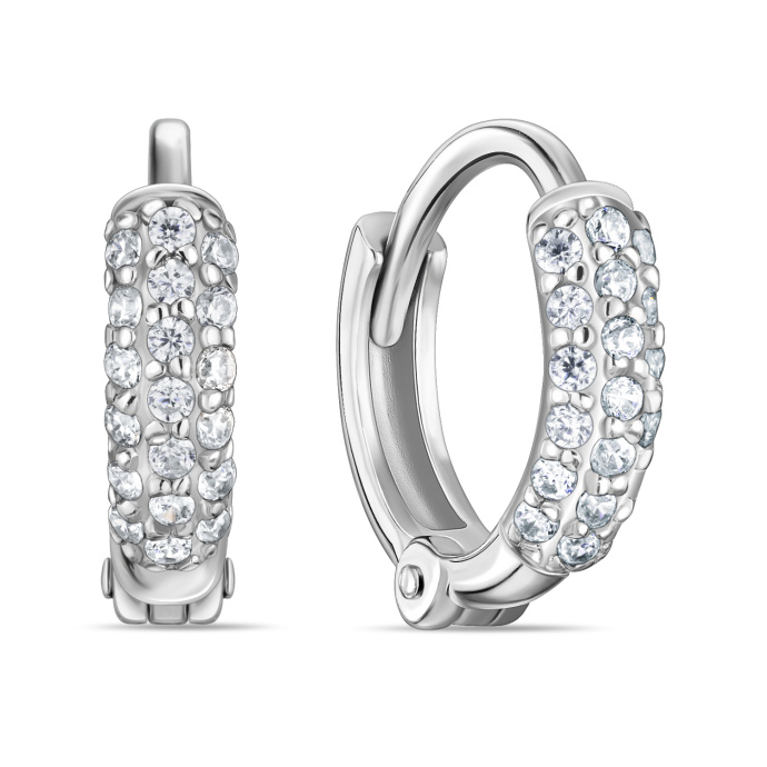 Серьги с фианитами - фото 1 Серьги с фианитами - фото 1