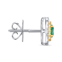 Серьги с бриллиантами и изумрудами - фото 2 Серьги с бриллиантами и изумрудами - фото 2