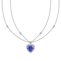 Колье с бриллиантами и танзанитом - фото 1 Колье с бриллиантами и танзанитом - фото 1