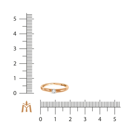 Кольцо с бриллиантом