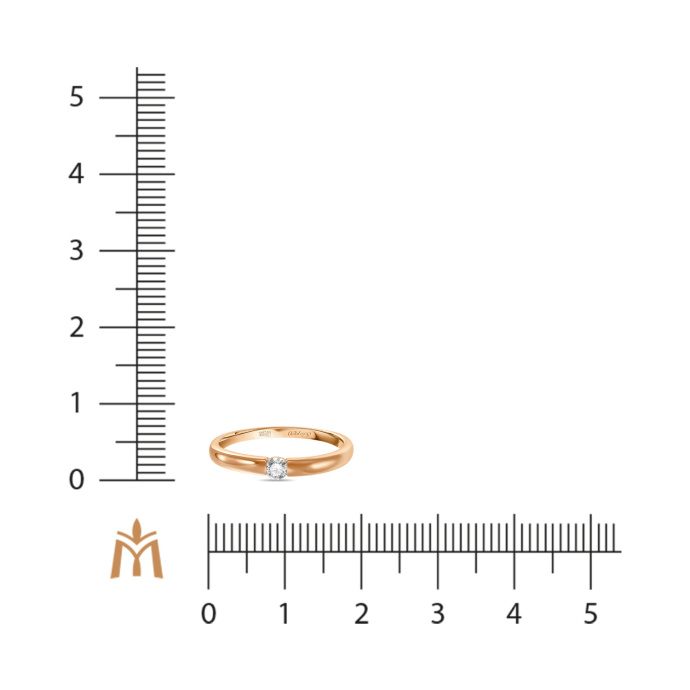 Кольцо с бриллиантом - фото 2