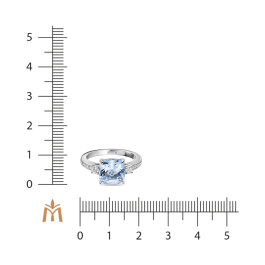 Кольцо с аквамарином и бриллиантами