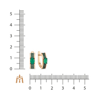 Серьги с агатами и фианитами - фото 2