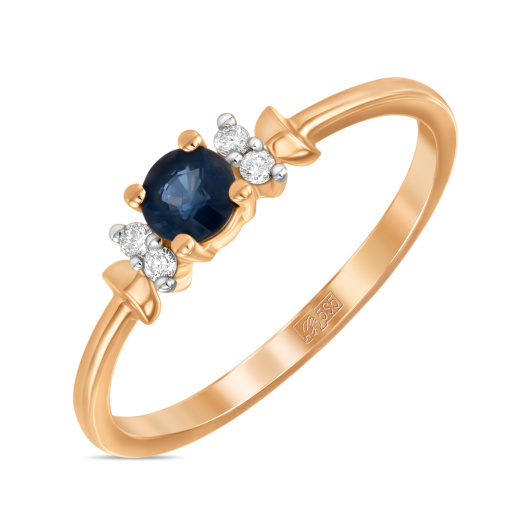 Кольцо с сапфиром и бриллиантами