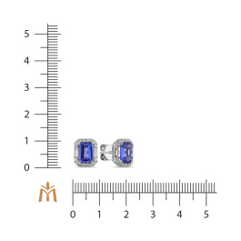 Серьги с бриллиантами и танзанитами