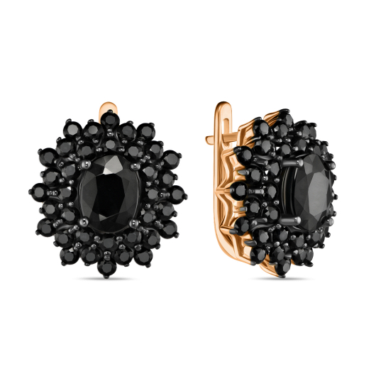 Серьги с цветными сапфирами