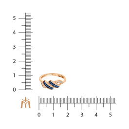 Кольцо с сапфирами и бриллиантами