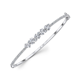 Браслет жесткий с бриллиантом