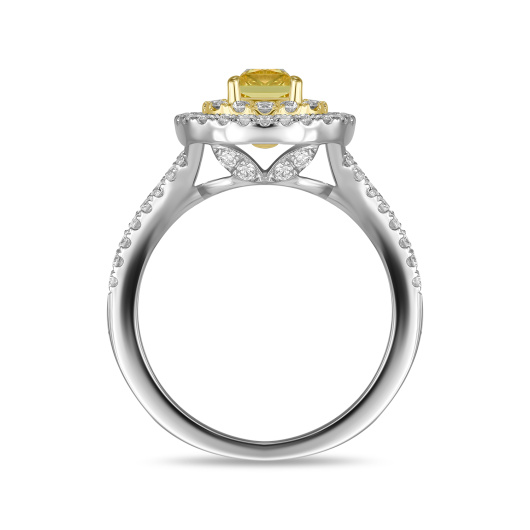 Кольцо с бриллиантами и облагороженными бриллиантами