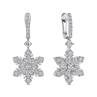 Серьги с бриллиантом - фото 1