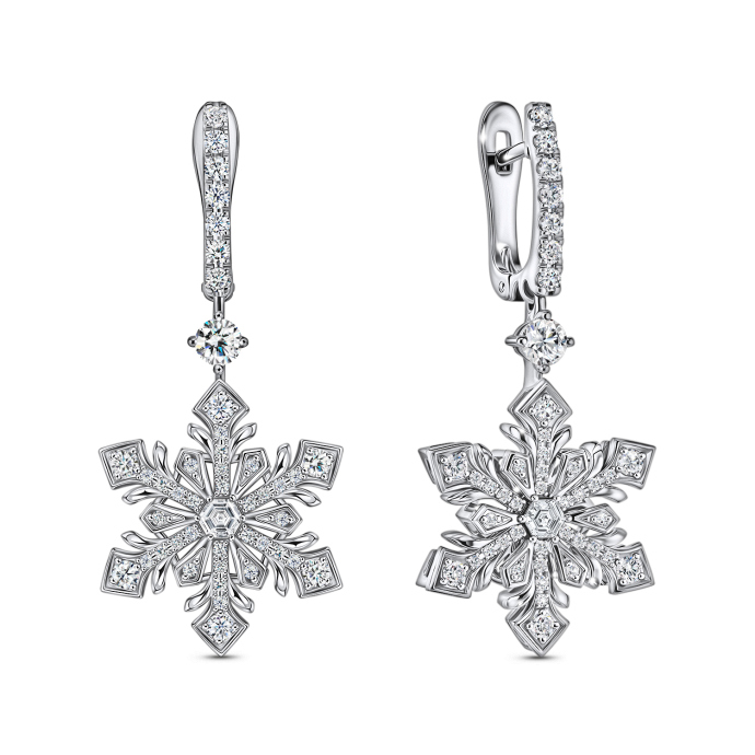 Серьги с бриллиантом - фото 1