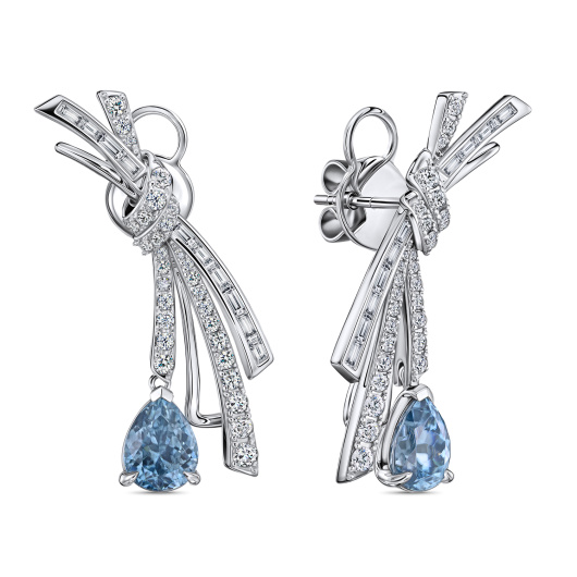 Серьги с бриллиантами и цирконами