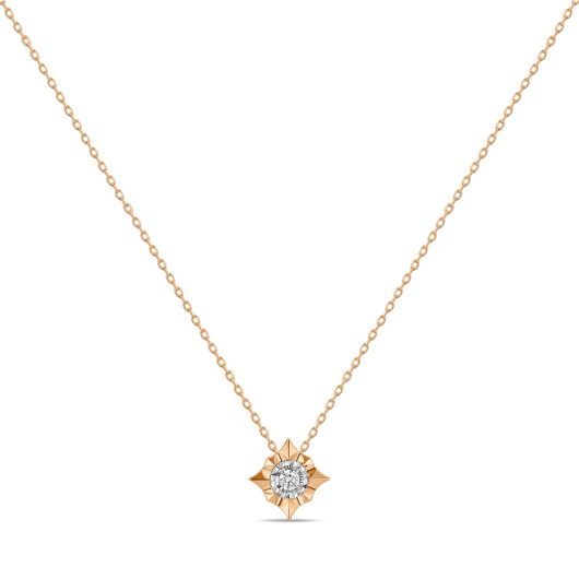 Колье с бриллиантом и облагороженными бриллиантами