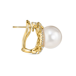 Серьги с бриллиантами и жемчугом