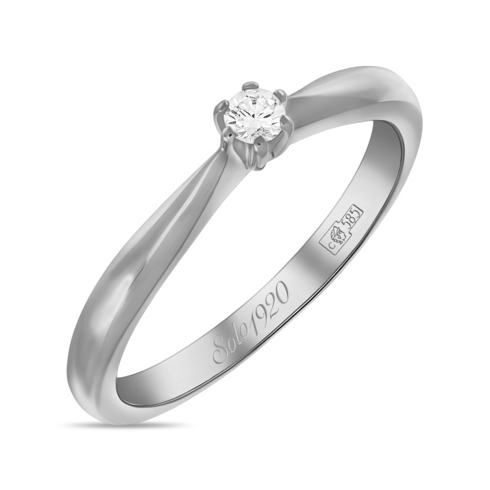 Кольцо с бриллиантом - фото 1 Кольцо с бриллиантом - фото 1