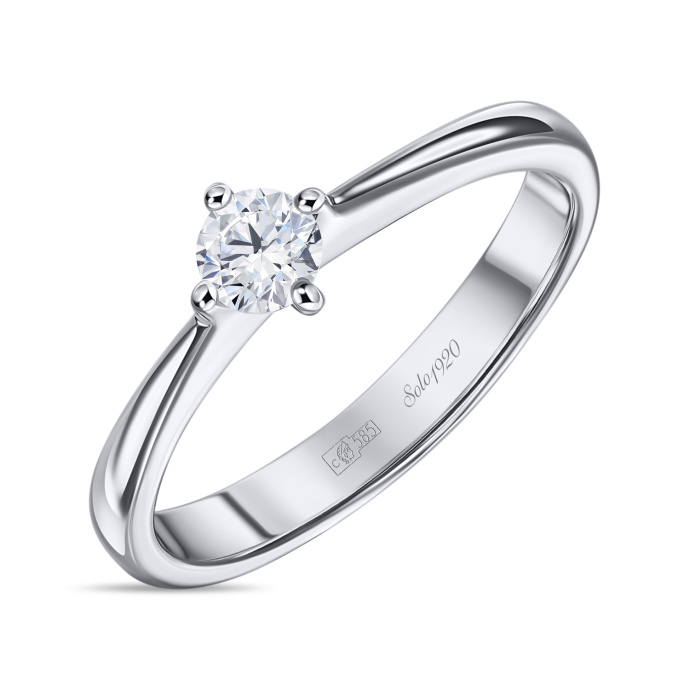 Кольцо с бриллиантом - фото 1