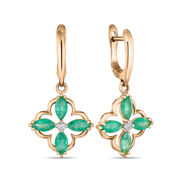 Серьги с изумрудами - фото 1 Серьги с изумрудами - фото 1