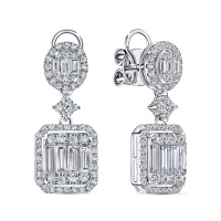 Серьги с бриллиантами - фото 1 Серьги с бриллиантами - фото 1