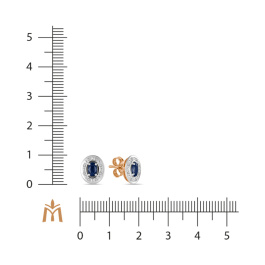 Серьги с сапфирами и бриллиантами