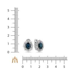 Серьги с бриллиантами и сапфирами