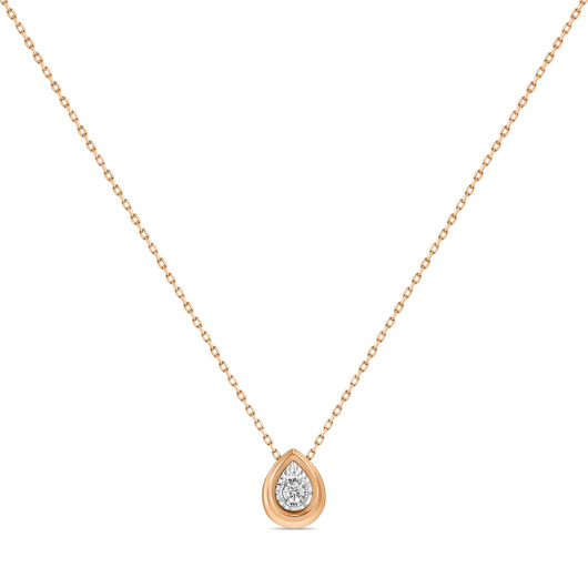 Колье с бриллиантом и сапфиром