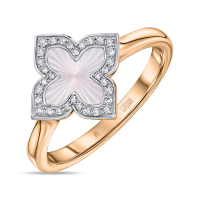 Кольцо с перламутром и бриллиантами - фото 1