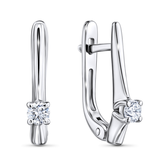 Серьги с бриллиантами - фото 1 Серьги с бриллиантами - фото 1