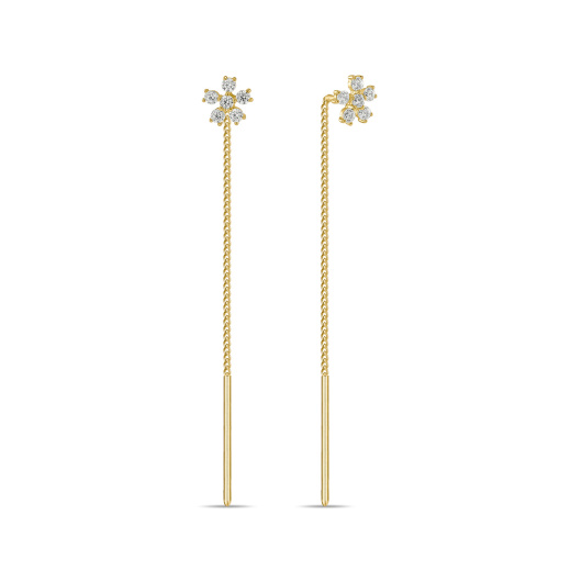 Серьги с фианитами