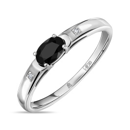 Кольцо с цветными сапфирами и бриллиантами