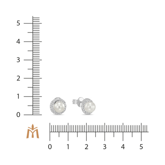 Серьги с бриллиантами и жемчугом